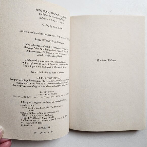 Since Nobody's Perfect, How Good Is Good Enough? by Andy Stanley NEW - Picture 2 of 6